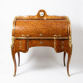 Bureau à Horloge en marqueterie de citronier - époque Napoléon III