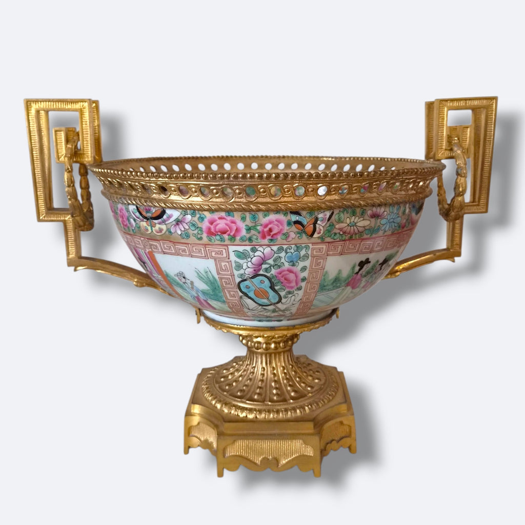 Coupe en porcelaine de Canton et bronze doré – XIXe siècle