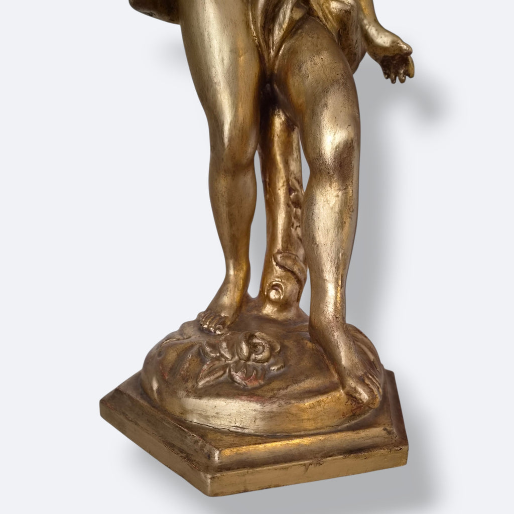 Lampe en bois doré XIXe