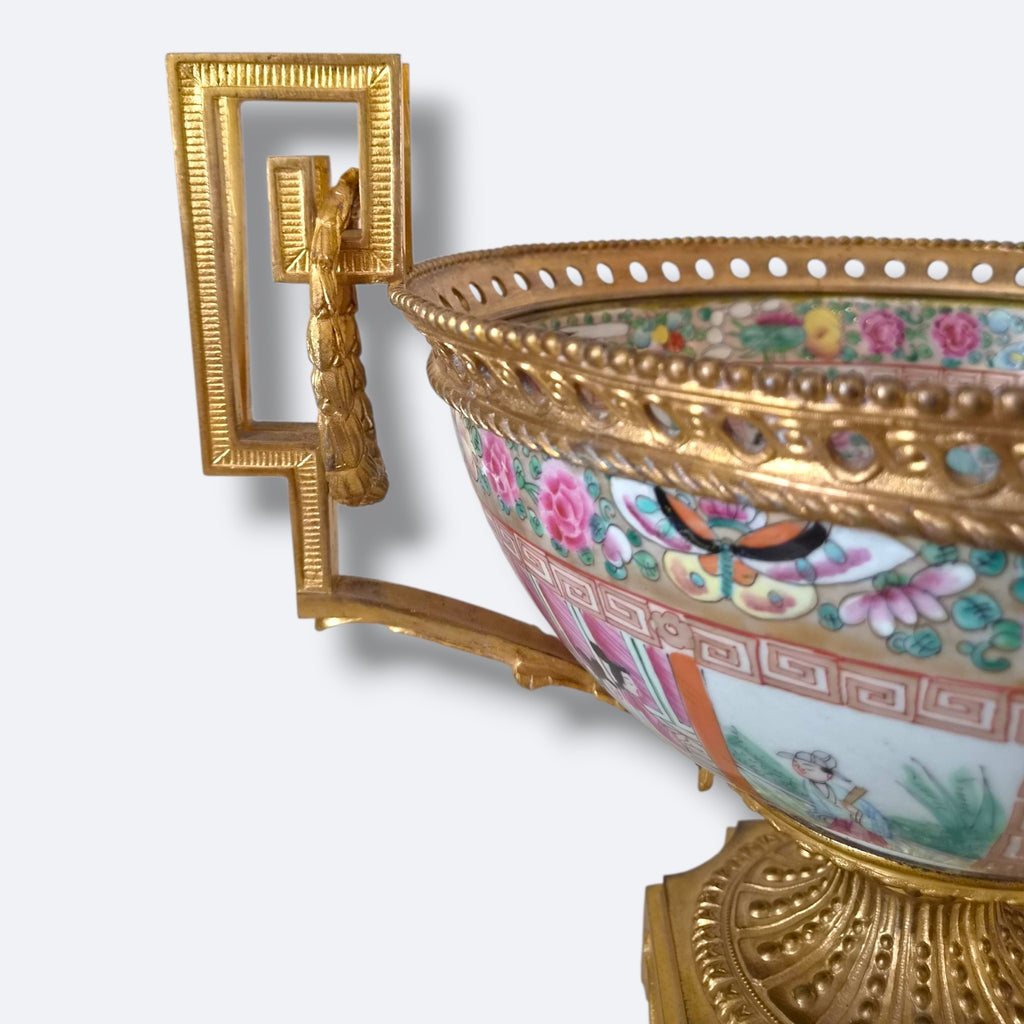 Coupe en porcelaine de Canton et bronze doré – XIXe siècle