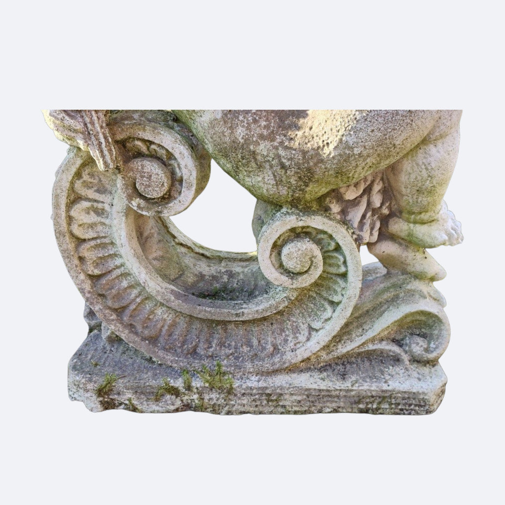 Angelot décoratif en pierre reconstituée – Décor de jardin