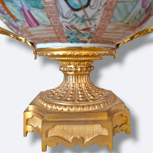 Coupe en porcelaine de Canton et bronze doré – XIXe siècle